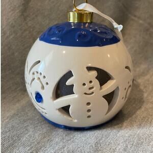 Retired Lightscapes  4.5 inch Christmas Snowman Ornament